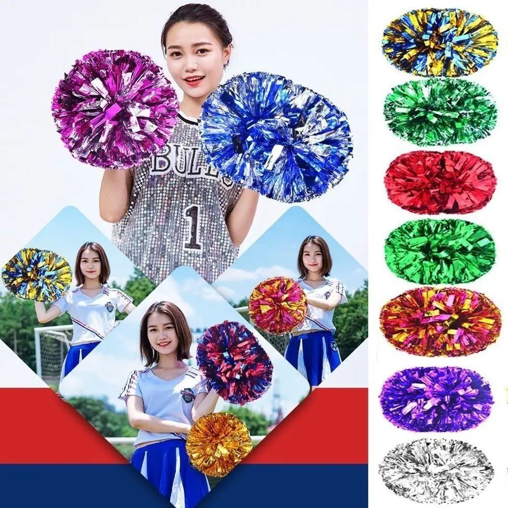 Pompones para animadoras multicolor, accesorios para club deportivo - imagen 3