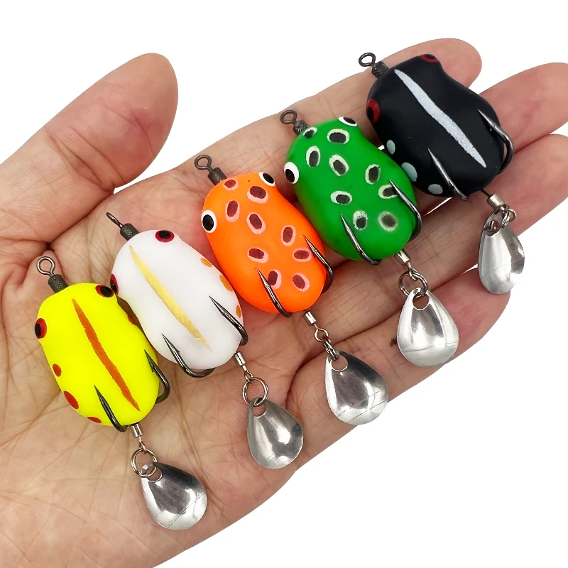 ShareShark Señuelo Rana de Superficie con lentejuela – Doble anzuelo