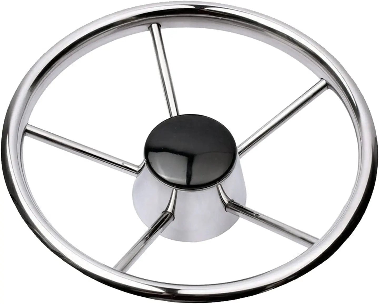 Volante Marino Acero Inoxidable Pulido – 5 Radios para Barco - imagen 4
