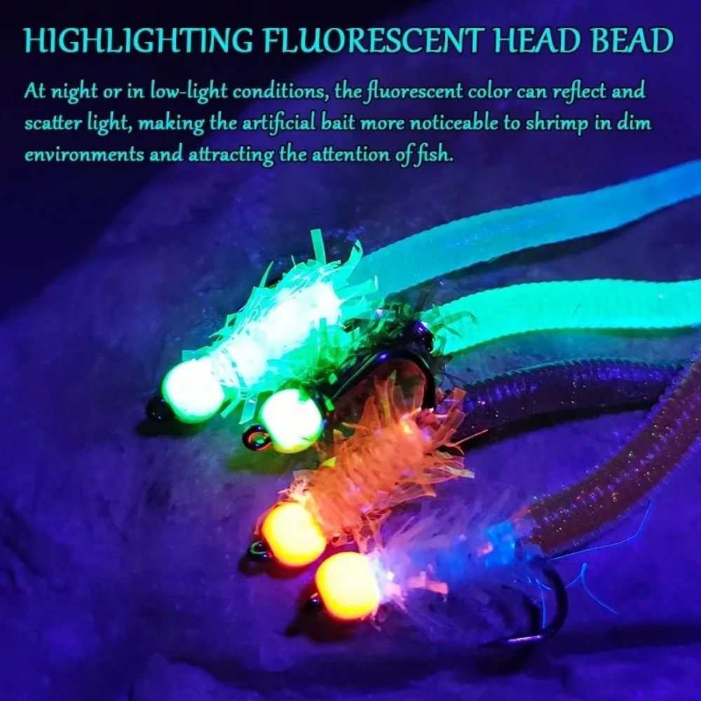 Glow Soft Bait Lombriz Luminosa con Gancho – Señuelo de Pesca - imagen 4