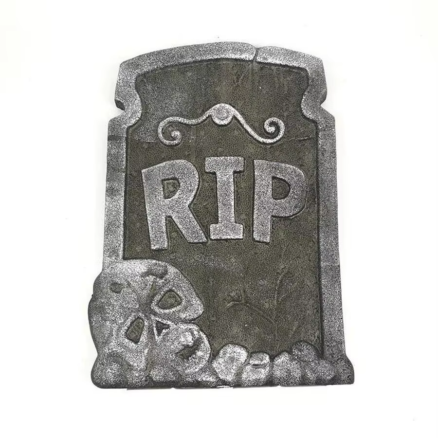 Lápida Halloween jardín RIP Calavera – Decoración impermeable exterior - imagen 5