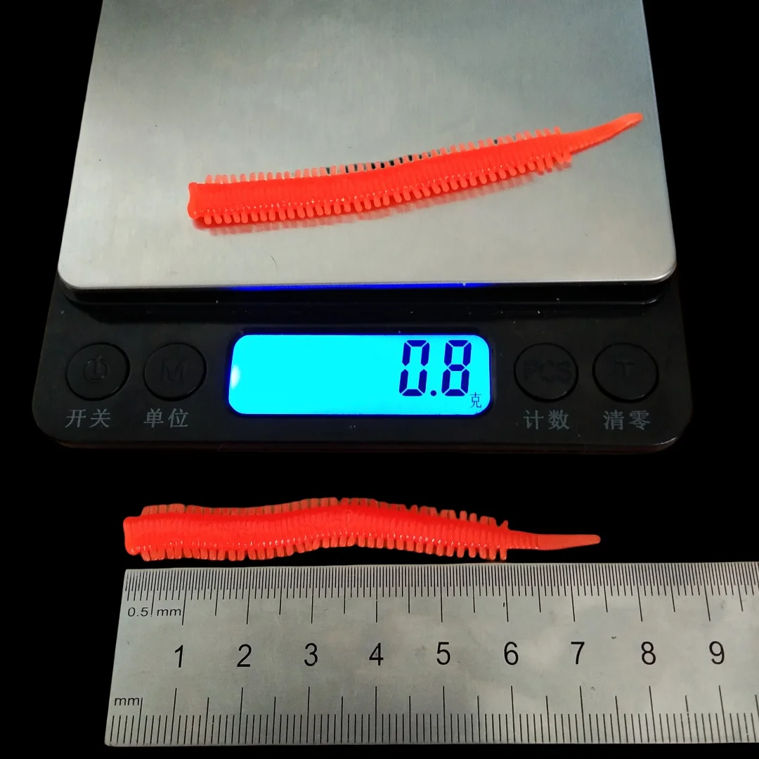 Swolfy Señuelo de vinilo lombriz rojo para pesca en agua salada