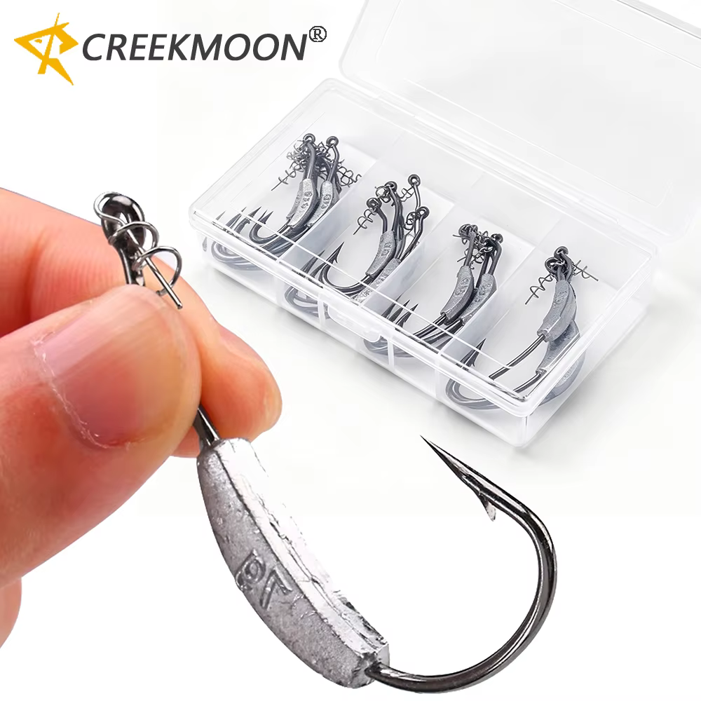 Anzuelos con plomo y tornillo para vinilo – Pesca de lubina - imagen 4