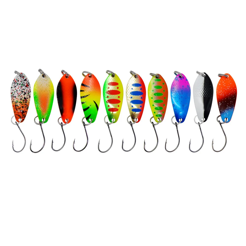 Cucharilla metálica con anzuelo simple lentejuelas brillantes - imagen 4
