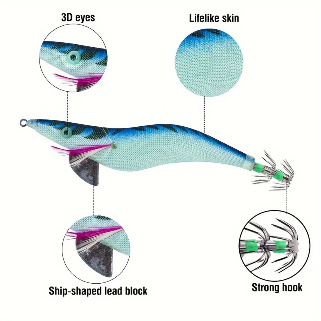 FishTrip señuelo luminoso para pesca mar – Brilla en la oscuridad sepia