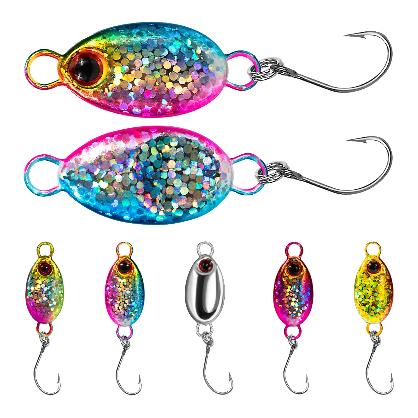 THKFISH Spinner de metal duro tipo cuchara para trucha y lucio