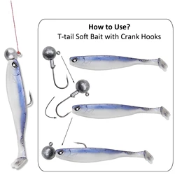 Free Fisher señuelos luminosos tipo swimbait con jig head