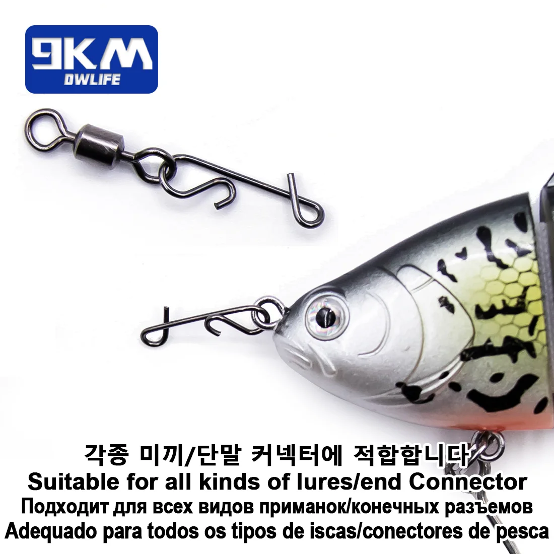 9KM Snap Power Clip – Mosquetón inox para cambio rápido de señuelos - imagen 3
