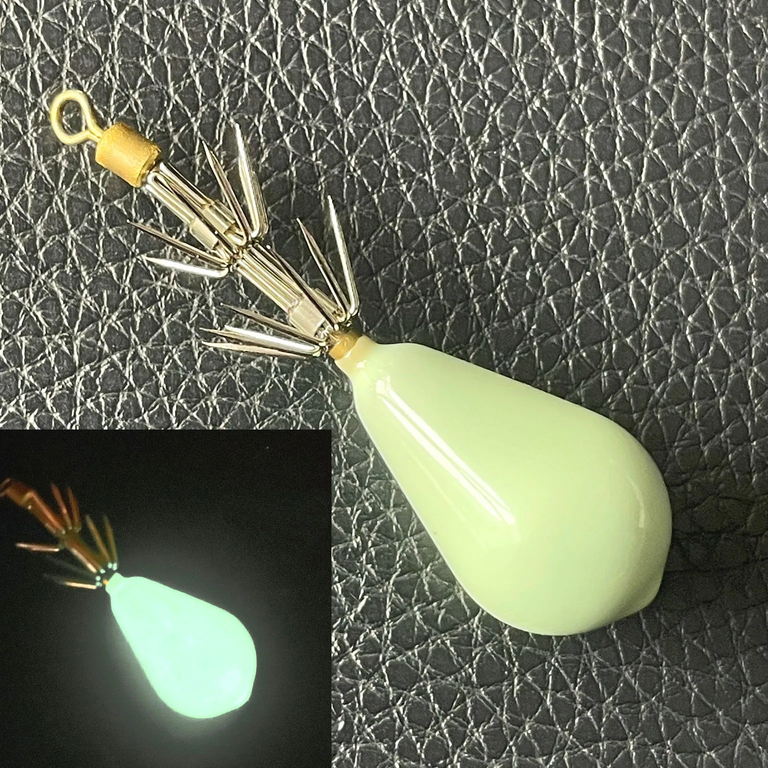 Jibionera forma gota realista luminosa – Para calamar de mar - imagen 5