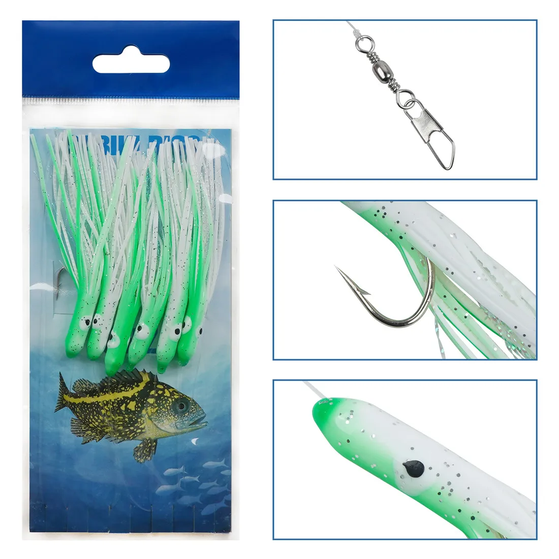 Aparejos de pesca JSHANMEI listos para usar en agua salada