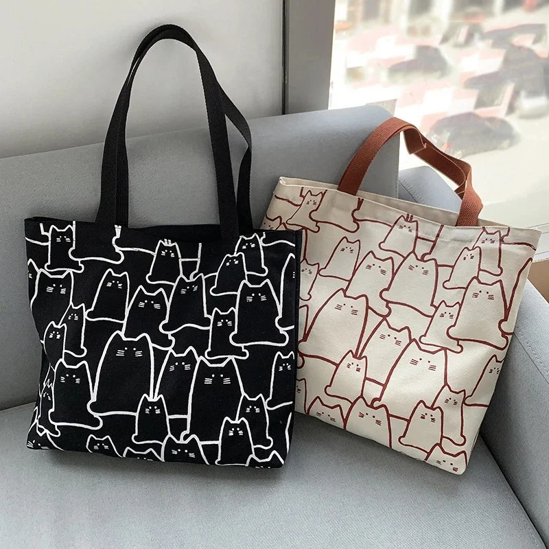 Bolso pesca japonés mujer – Cremallera con diseño de gato - imagen 3