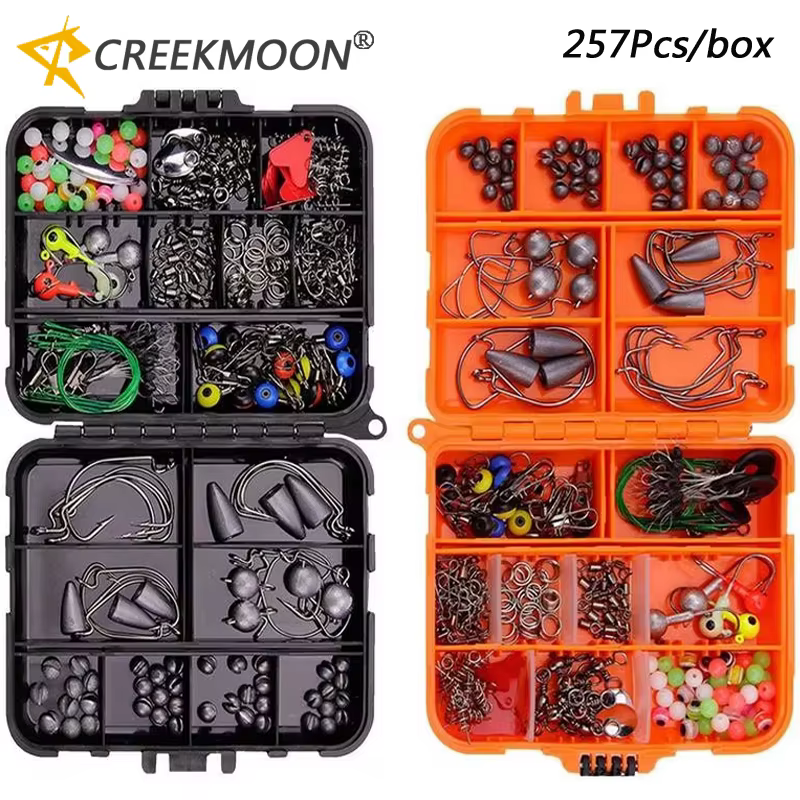 Kit de aparejos de pesca con giratorios, broches, plomos y cuentas - imagen 4