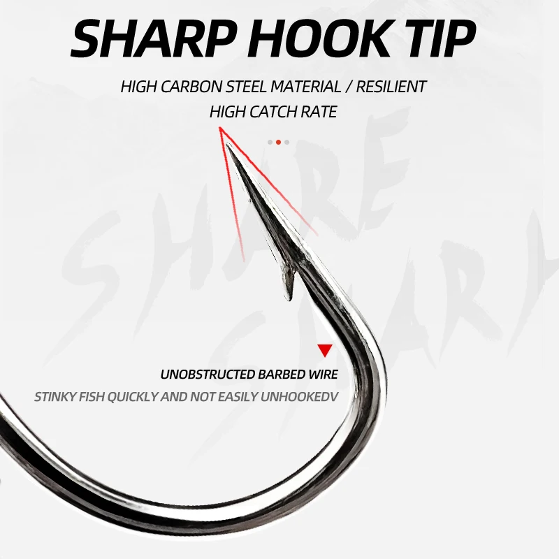 Anzuelos Triples con anillas divididas ShareShark – Acero carbono - imagen 3