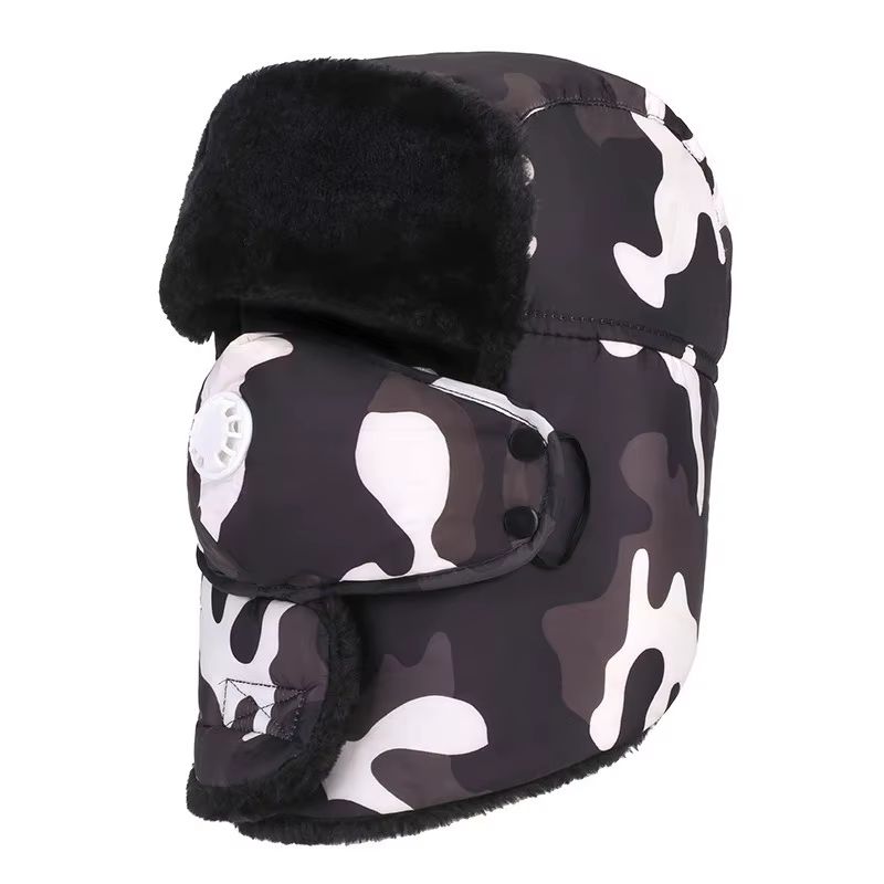 Gorro de pesca hombre térmico terciopelo camuflaje invierno caliente - imagen 5