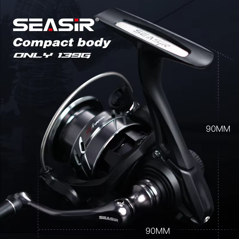 SEASIR Carrete giratorio carbono ultraligero 139g – Arrastre 6kg - imagen 3