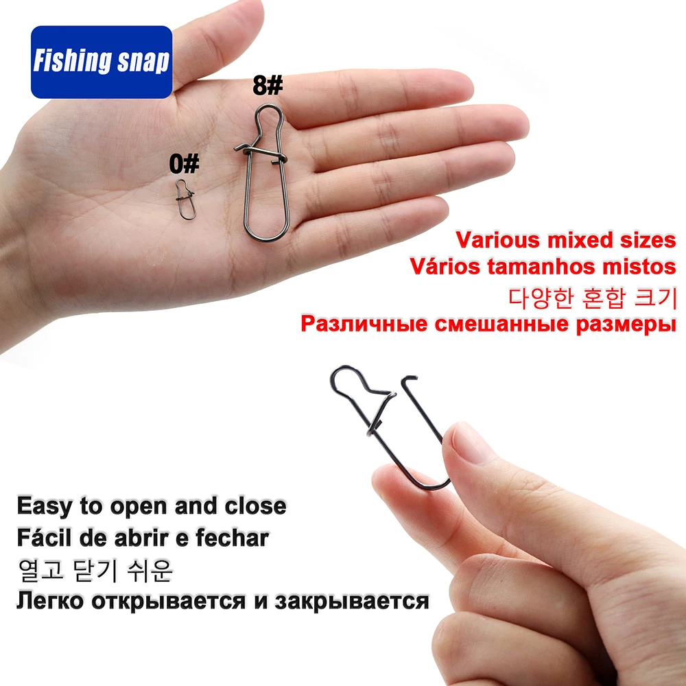 THETIME mosquetón de seguridad con eslabón giratorio para señuelos de pesca - imagen 4