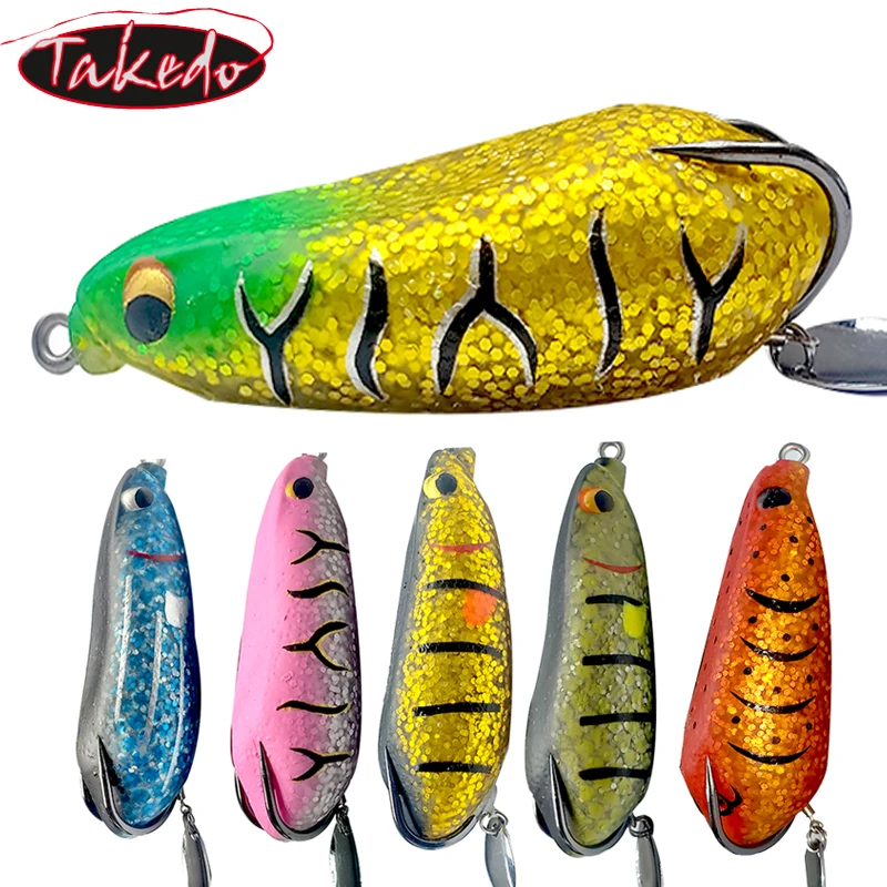 TAKEDO LW039 Señuelo Rana Topwater Wobbers Cabeza de Serpiente - imagen 3