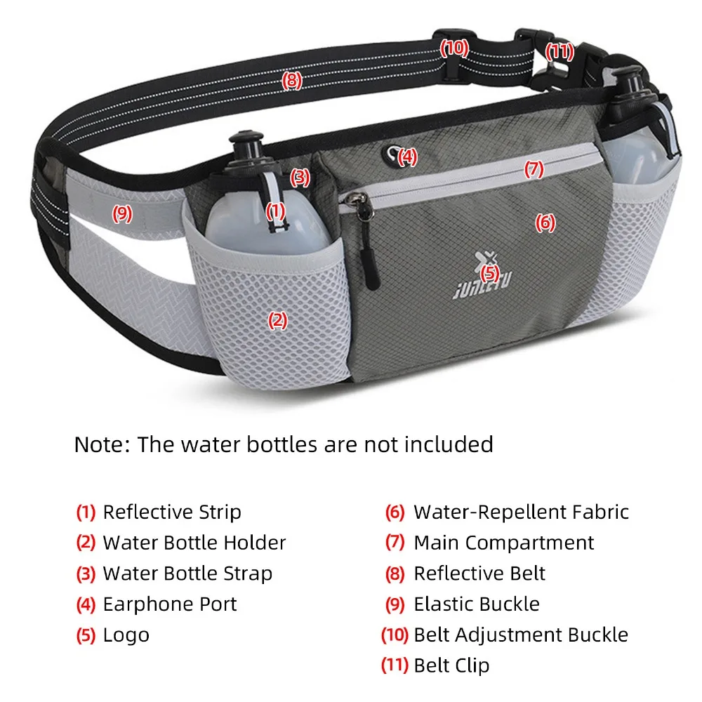 Cinturón de hidratación para correr resistente al agua con ajuste - imagen 3
