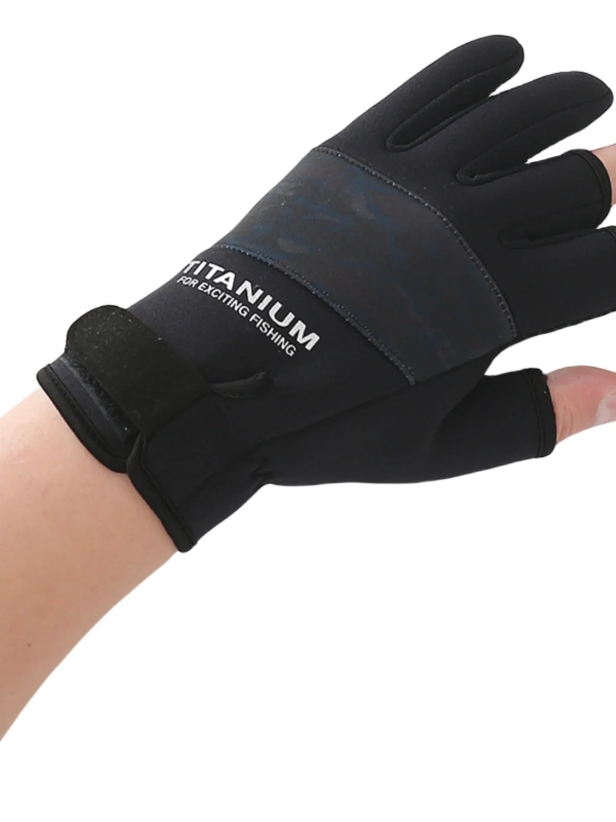 Guantes de pesca tres dedos con titanio – Antideslizantes e impermeables - imagen 4