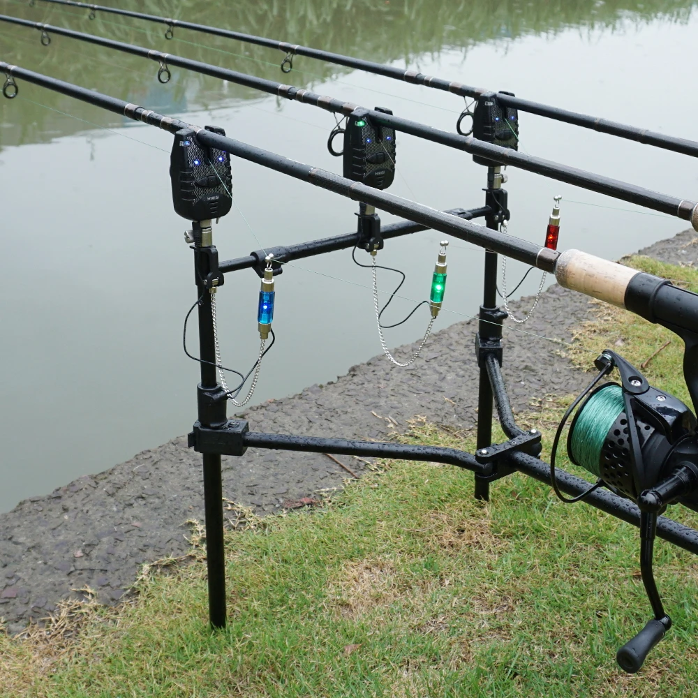 Hirisi Alarmas pesca carpa LED azul resistente al agua