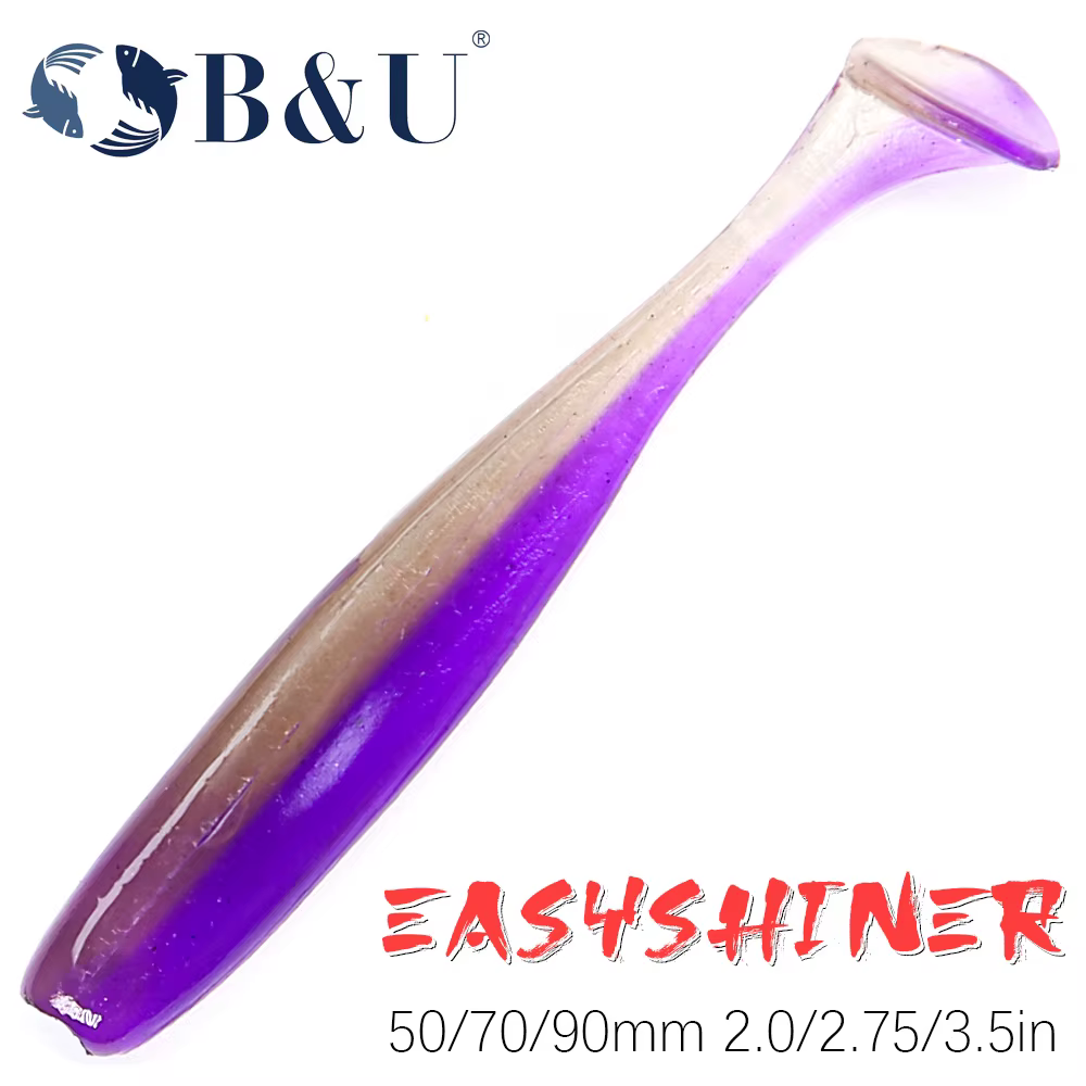 B & U Soft Tailworm Vinilo que brilla y huele para lubina - imagen 2