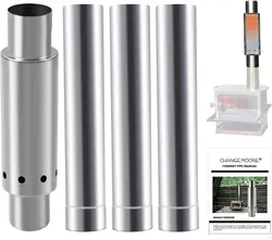 CHANGE MOORE Tubos de chimenea inox para estufa de tienda