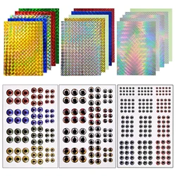 Ojos de pez holográficos adhesivos para señuelos DIY