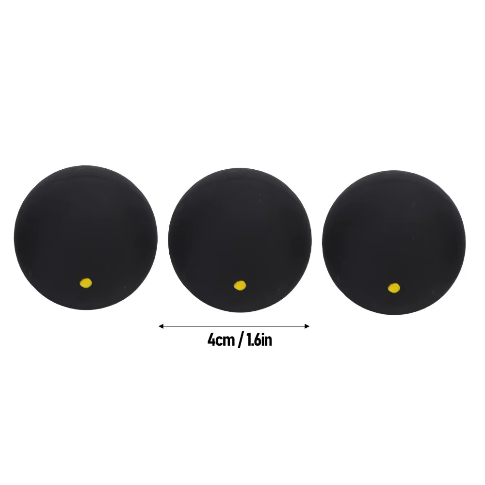 Pelotas de squash de baja velocidad con punto amarillo para entrenar - imagen 4
