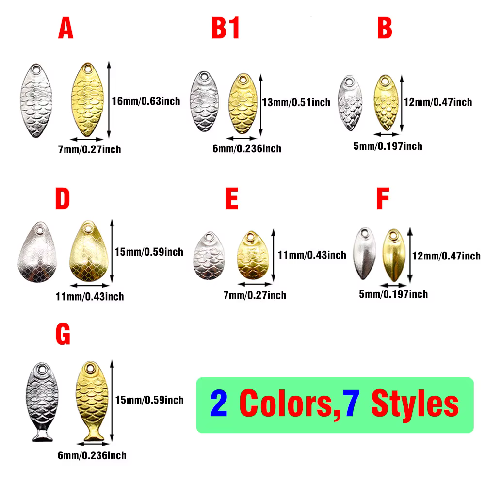 Señuelos DIY con cuchillas de cobre MNFT para pesca con anillos giratorios - imagen 2