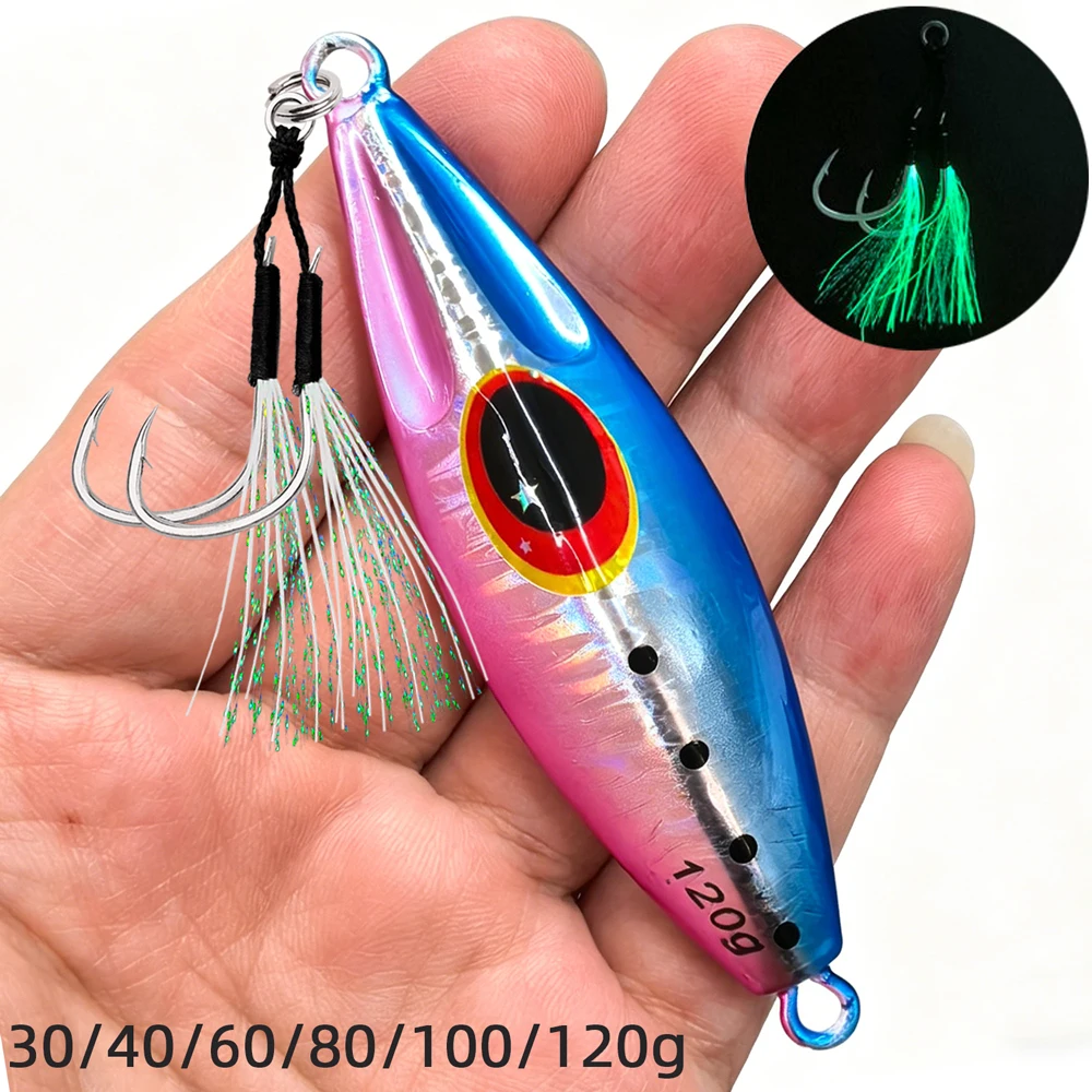 Micro jig de hundimiento pesca lenta para atún y lubina – barco - imagen 2