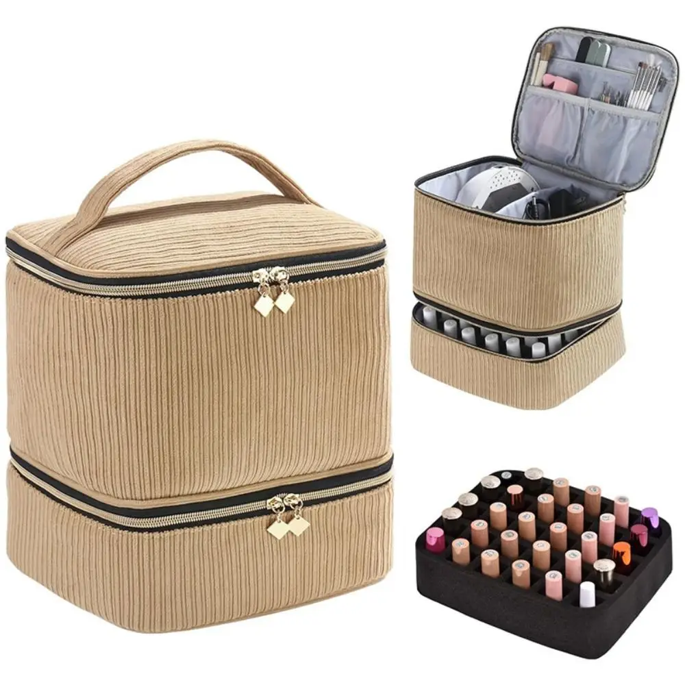 Organizador de esmaltes de uñas doble capa, bolsa gran capacidad - imagen 3