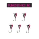 Anzuelo Jig Head para pesca en hielo con cebo de vinilo