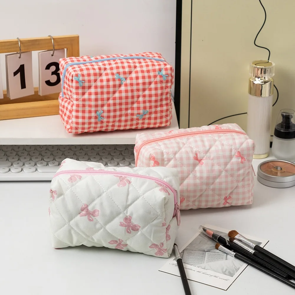 Bolsa de aseo acolchada portátil de gran capacidad para mujer - imagen 5