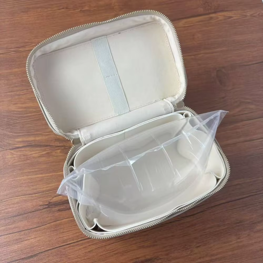 Bolsa de Maquillaje Cuadrada Gran Capacidad con Divisor Extraíble - imagen 2