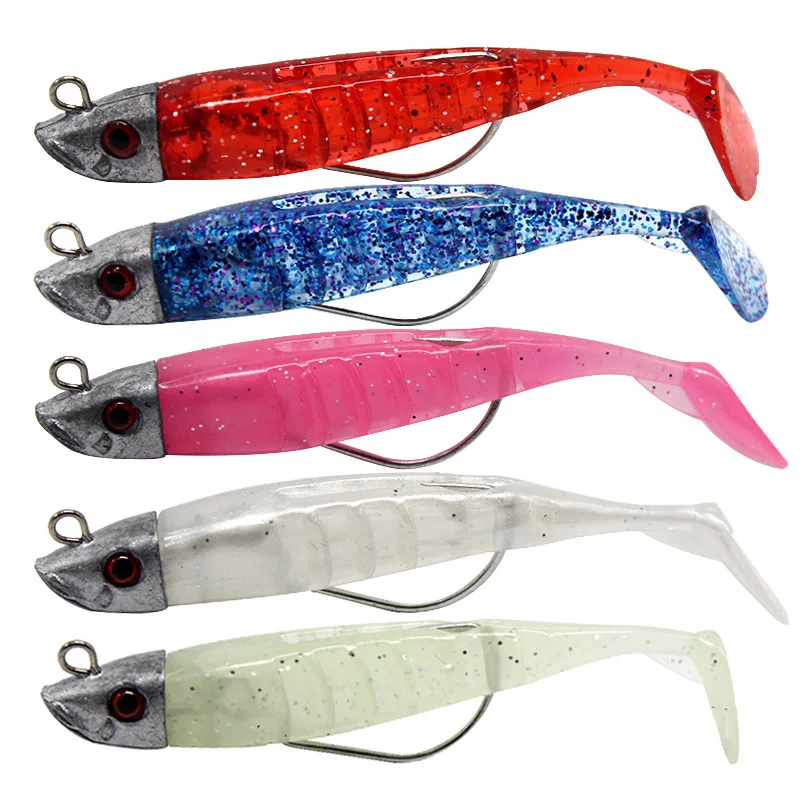 Jig Head 8cm 8,5g para Lubina – Señuelo cola en T - imagen 3