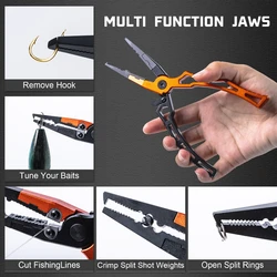 Kit de Pesca con Alicates Inox y Desanzuelador – Bolsa Impermeable