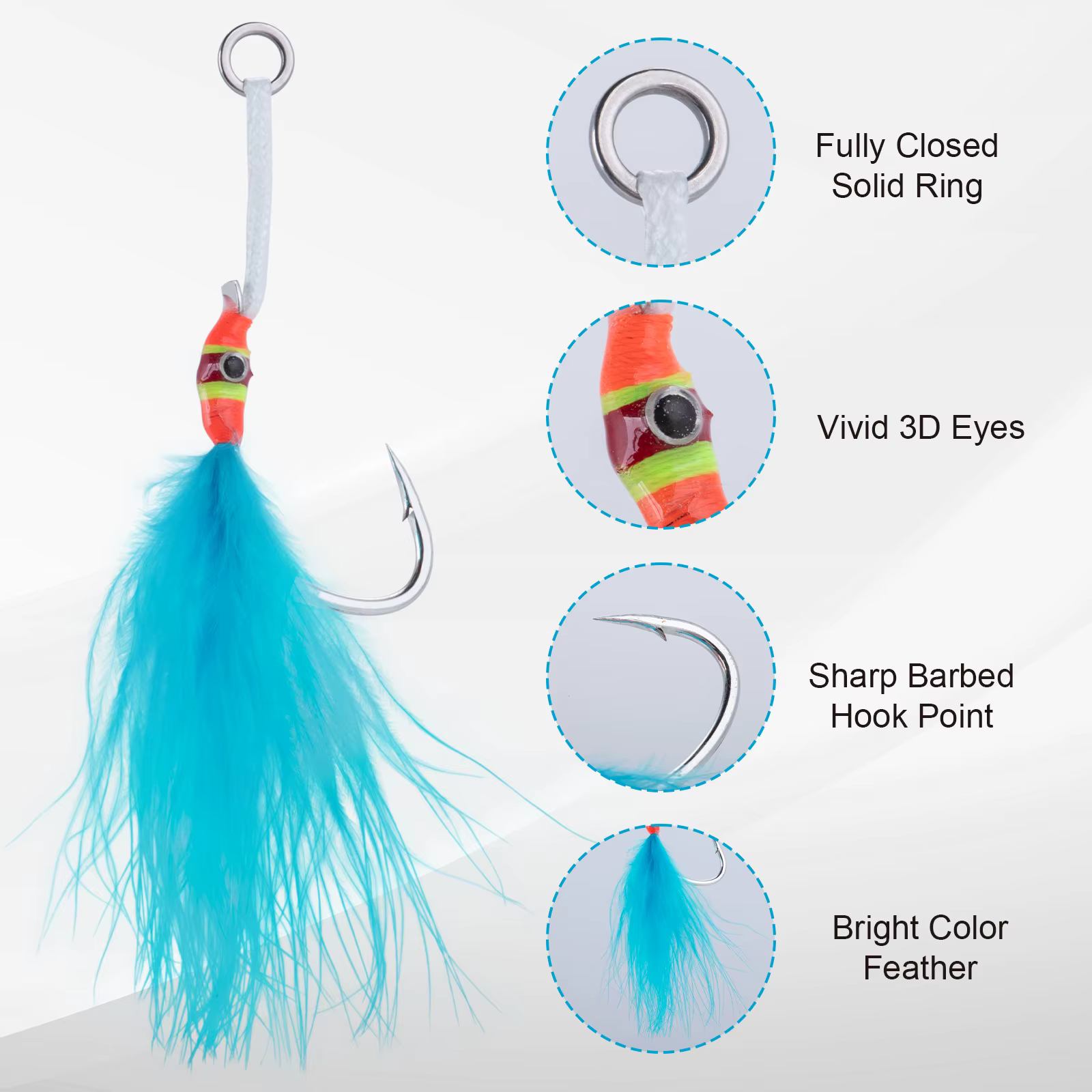 Anzuelos Jigging Agua Salada – Kit Anzuelos Verticales Caída Rápida - imagen 3