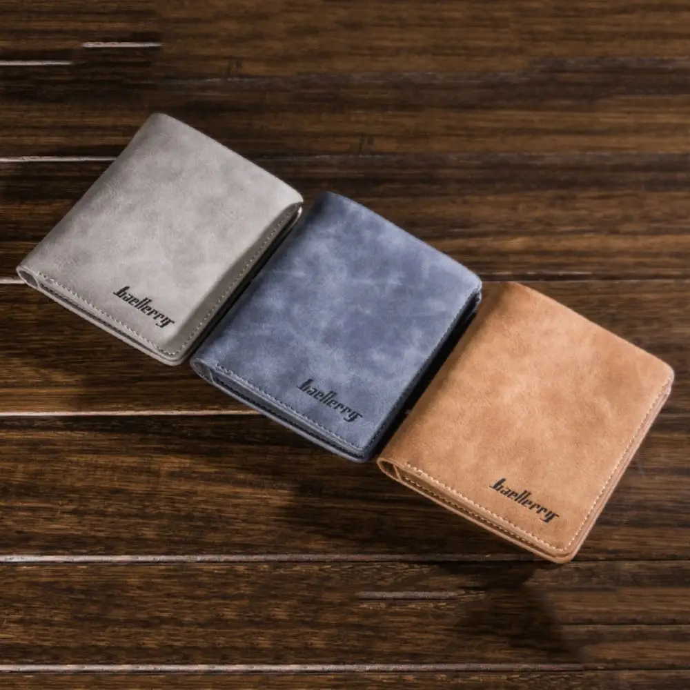 Cartera corta de cuero PU para hombre, gran capacidad y ranuras - imagen 4