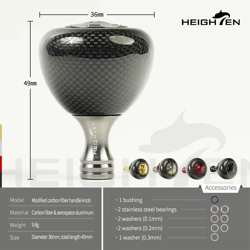 Perilla HEIGHTEN fibra carbono ultraligera para pesca de señuelo - imagen 2