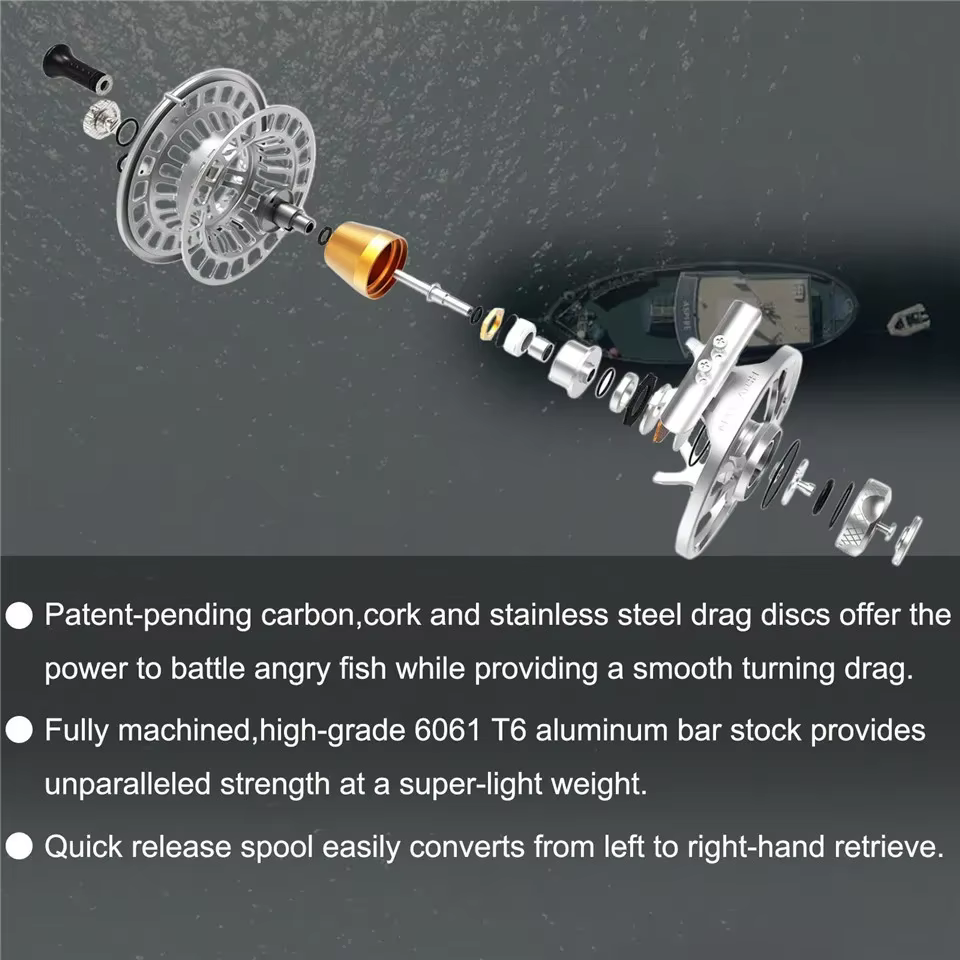 Carrete de Mosca Maximum Catch SPRINT – Aluminio CNC Estanco para Agua Salada - imagen 4