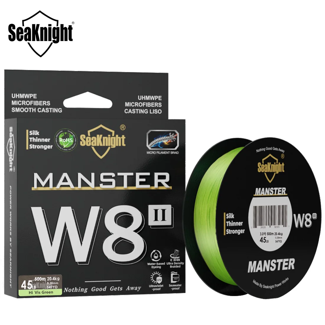 SeaKnight W8 II hilo trenzado multifilamento PE 8 tejidos con Si