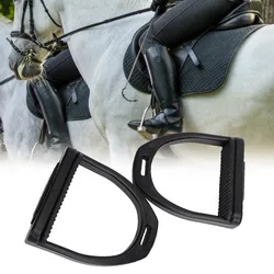 2pcs Black High Strength Plastics Stirrups Wear Resistant Plastic Non-slip Rubber Pad Stirrups Black Rubber Pad Easy Install
