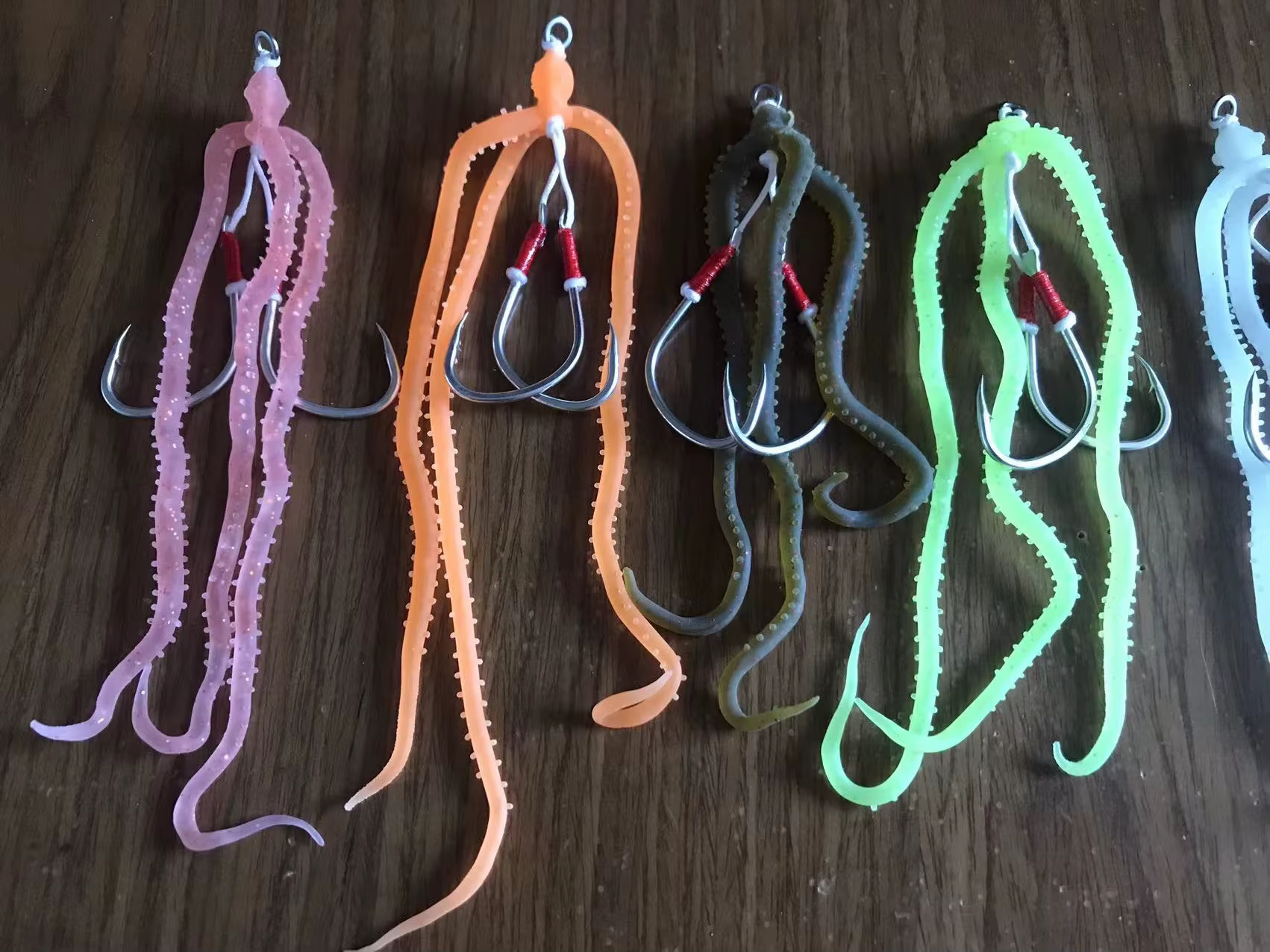 Falda de silicona con campana Jig Head para pesca en agua salada