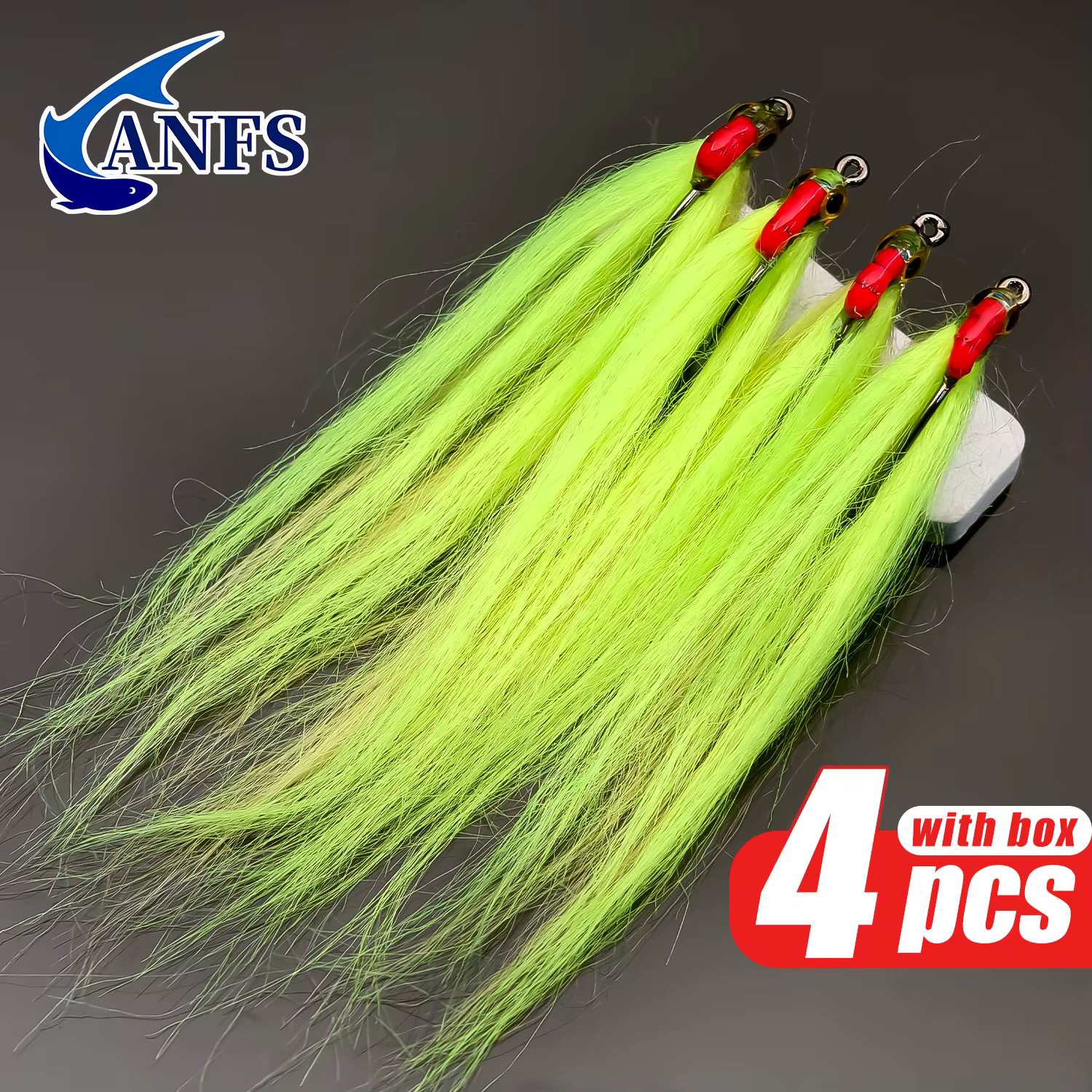 ANFS Moscas de pesca atadas a mano, anzuelo para agua dulce y salada - imagen 5