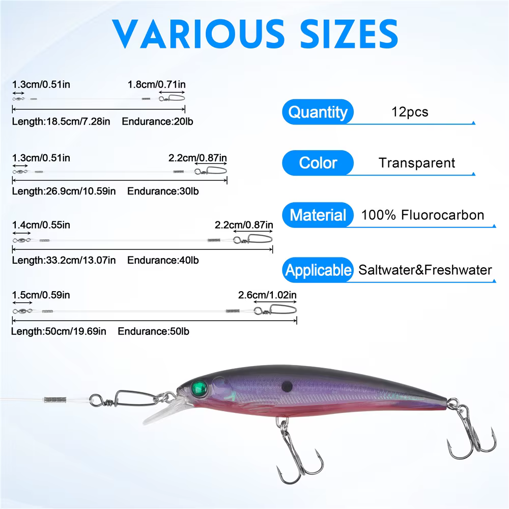 Líder Fluorocarbono Carpa con Anzuelo y Conector - imagen 3