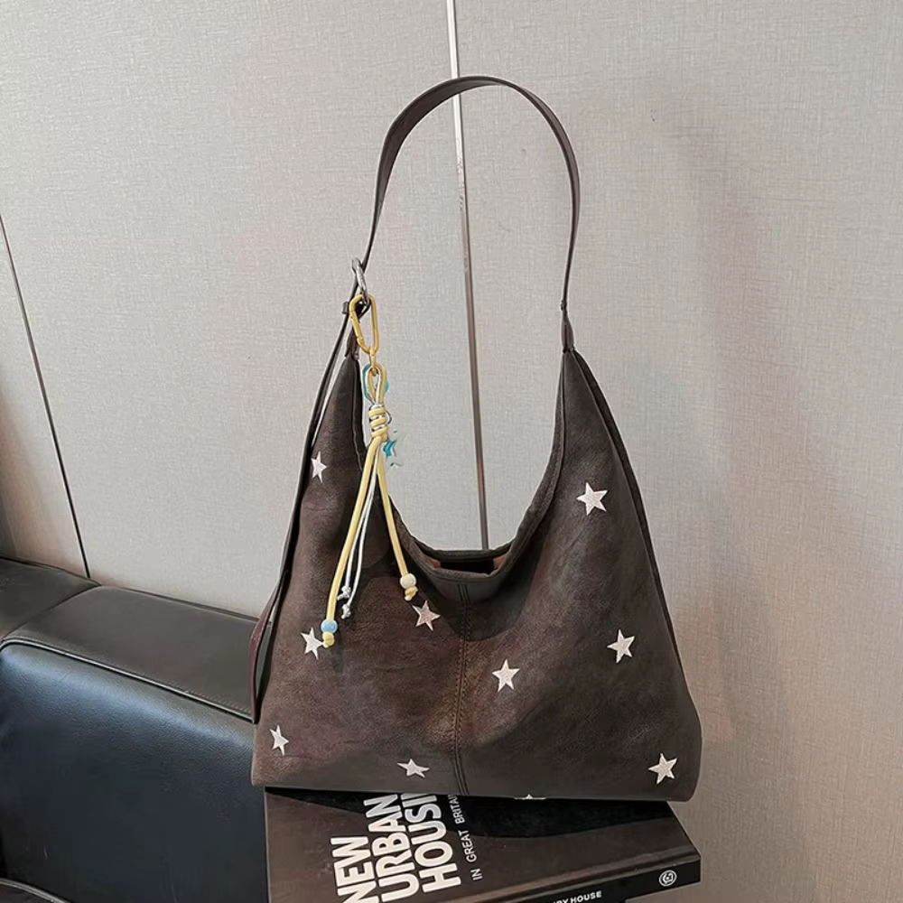 Bolso Hobo de Cuero PU con Estampado Estrellas – Gran Capacidad y Bandolera - imagen 3