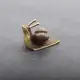 Estatua de caracol retro de cobre puro para decoración de escritorio