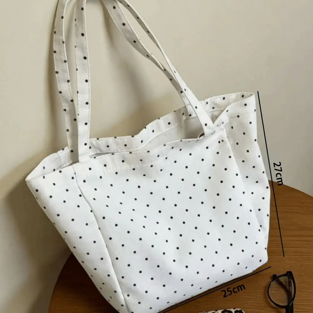 Bolso de lona lunares para mujer, de hombro versátil - imagen 5
