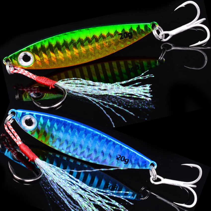 Jig metálico lucio agua salada resistente brillante efectivo 7g-30g