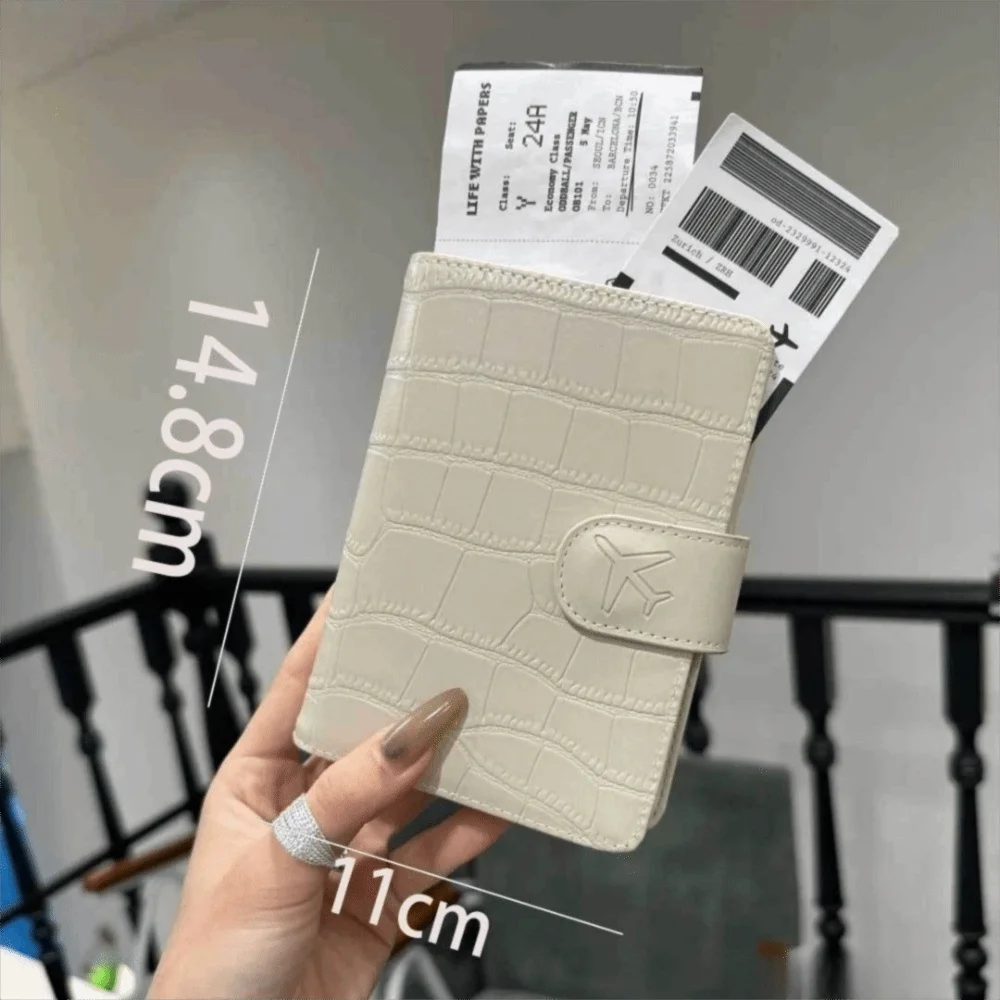 Porta pasaportes anti-robo ultrafino de PU para viaje - imagen 5